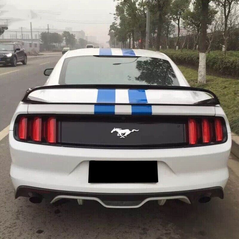 SPOILER ADATTO PER FORD MUSTANG COUPE 2014-2020 LOOK GT PERFORMANCE NERO LUCIDO