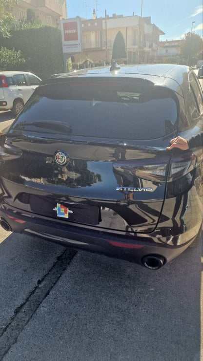 SPOILER BAGAGLIAIO ADATTO PER ALFA ROMEO STELVIO LOOK NERO LUCIDO DESIGN SPORT