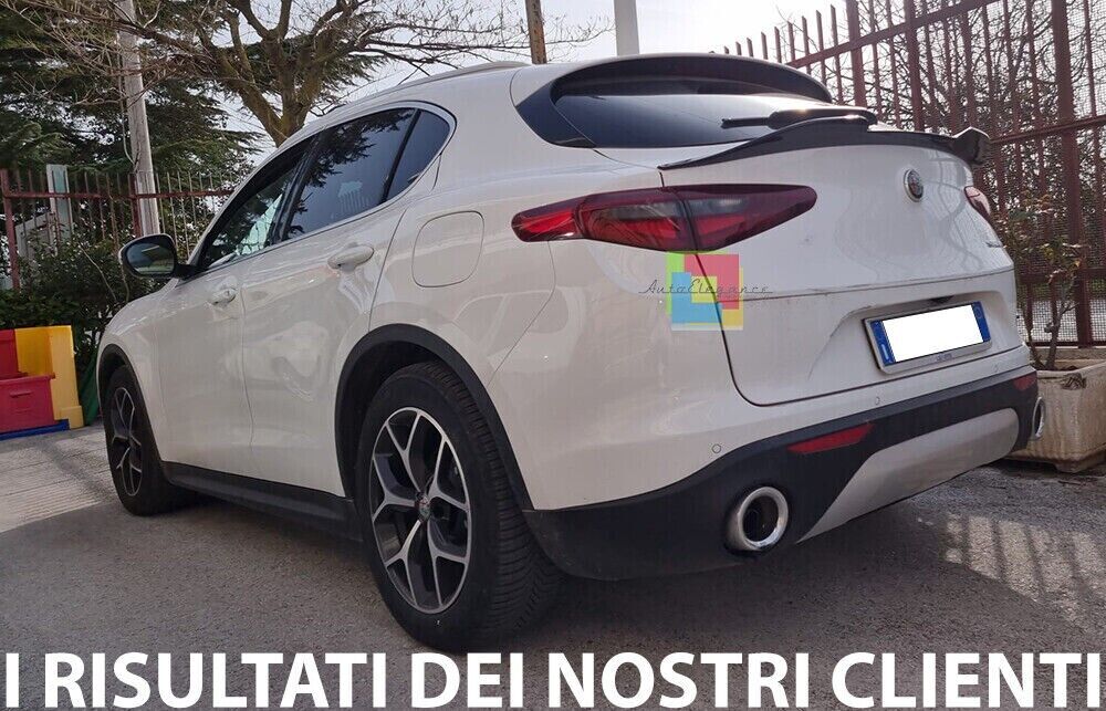 SPOILER BAGAGLIAIO ADATTO PER ALFA ROMEO STELVIO LOOK NERO LUCIDO DESIGN SPORT