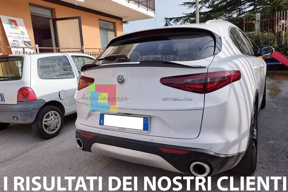 SPOILER BAGAGLIAIO ADATTO PER ALFA ROMEO STELVIO LOOK NERO LUCIDO DESIGN SPORT