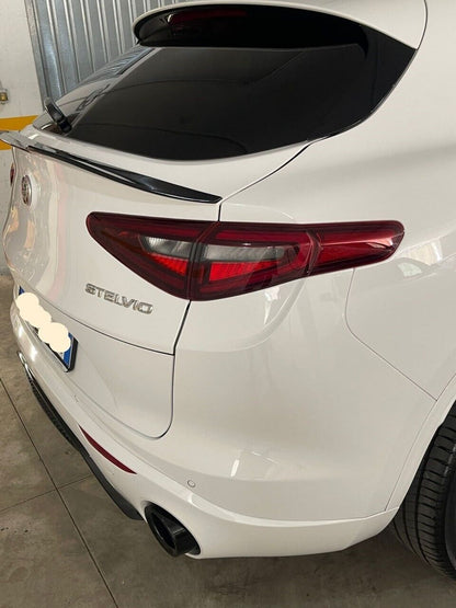 SPOILER BAGAGLIAIO ADATTO PER ALFA ROMEO STELVIO LOOK NERO LUCIDO DESIGN SPORT