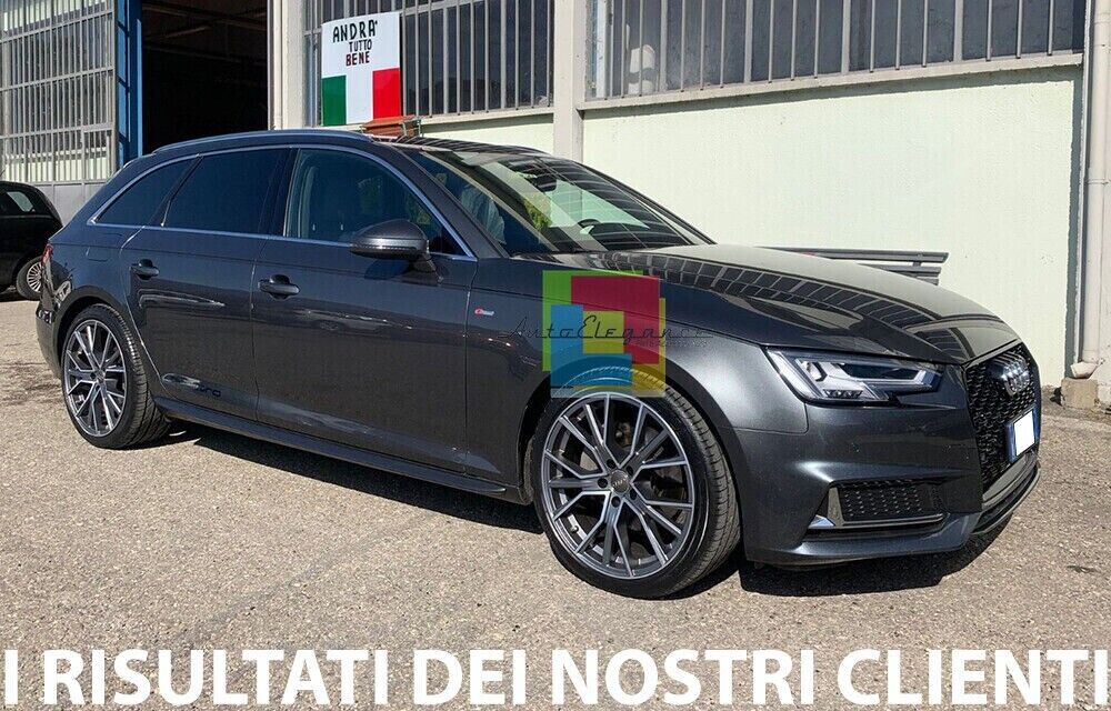 GRIGLIA ADATTA PER AUDI A4 B9 2015-2019 DESIGN AUDI RS4 LOOK NERO LUCIDO