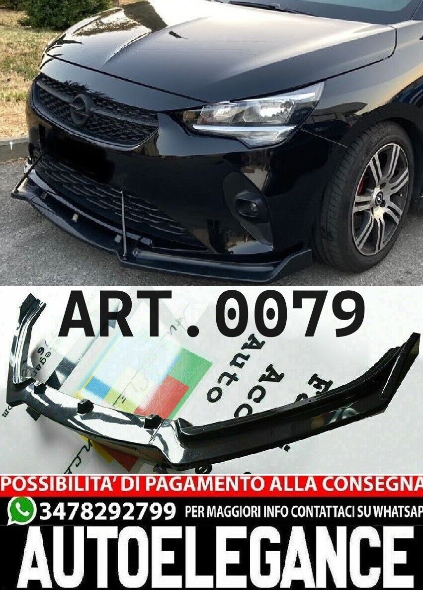 FRONT SPLITTER SUITABLE FOR OPEL CORSA F ABS SPORTY LOOK