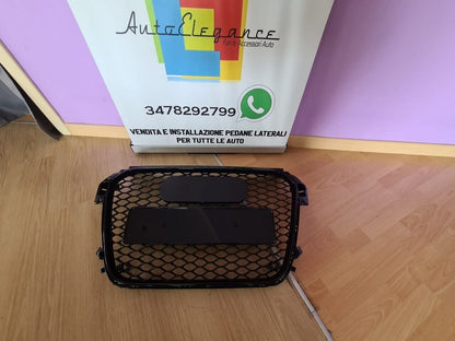 GRIGLIA ADATTA PER AUDI A1 8X 2010-2014 LOOK RS1 NERO LUCIDO