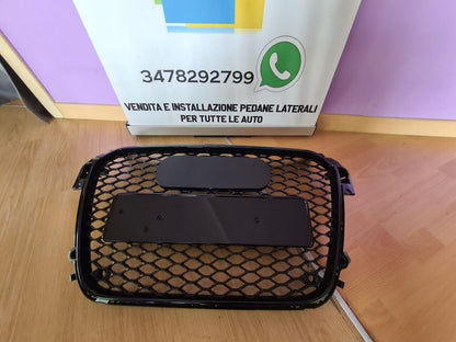 GRIGLIA ADATTA PER AUDI A1 8X 2010-2014 LOOK RS1 NERO LUCIDO