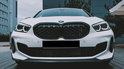 💎GRIGLIA ADATTA PER BMW SERIE 1 F40 LOOK M PERFORMANCE DESIGN NERA DIAMANTATA💎