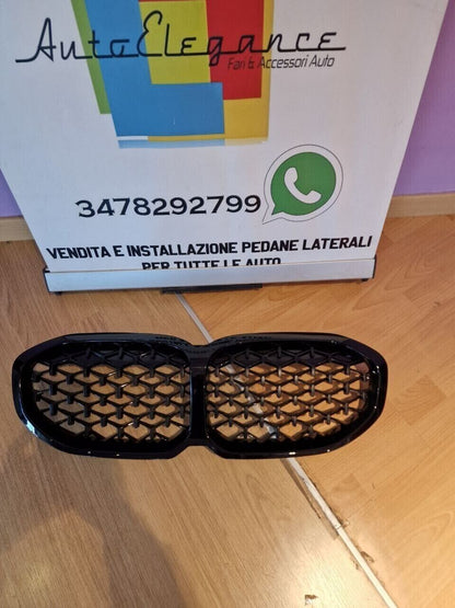 💎GRIGLIA ADATTA PER BMW SERIE 1 F40 LOOK M PERFORMANCE DESIGN NERA DIAMANTATA💎