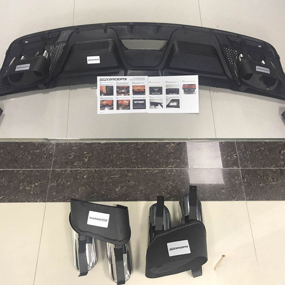 Rear Bumper Rear Diffuser Fit For Mustang 2015 - 2017