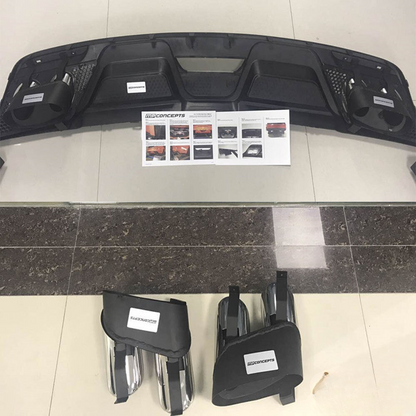 Rear Bumper Rear Diffuser Fit For Mustang 2015 - 2017