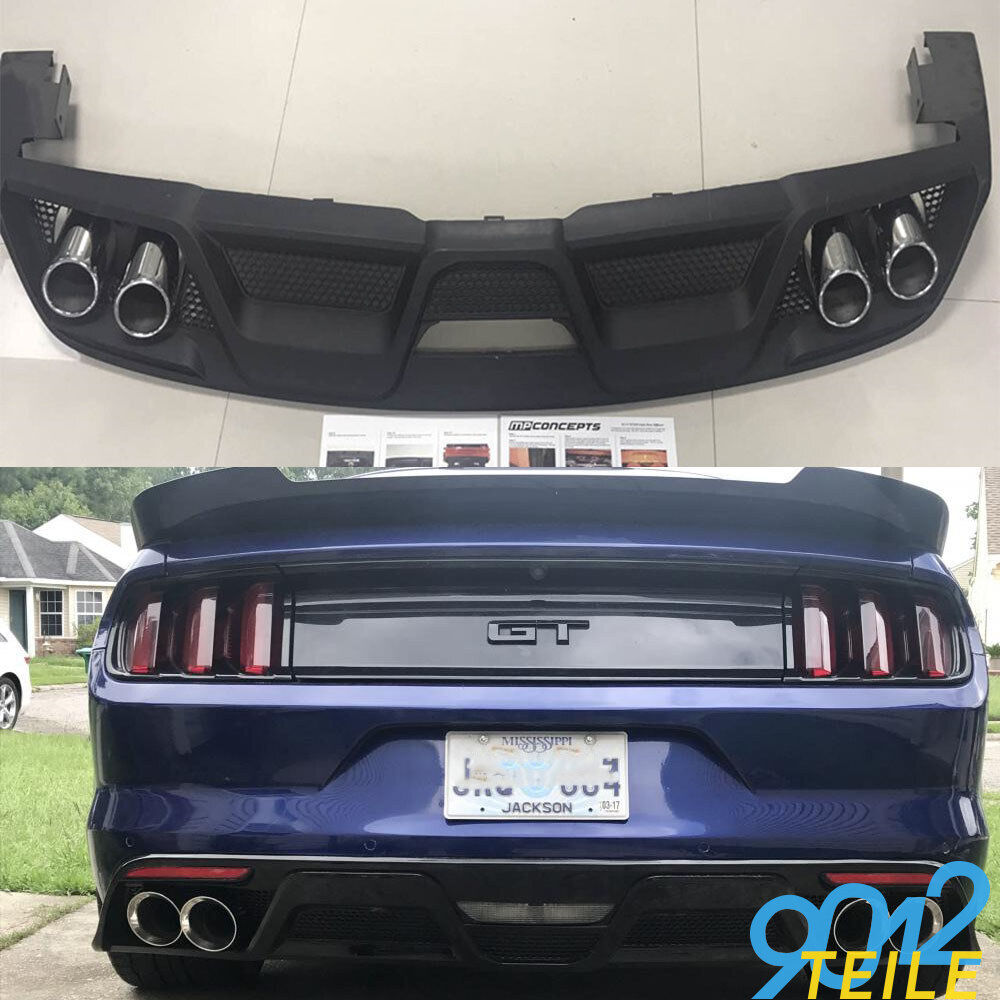 Rear Bumper Rear Diffuser Fit For Mustang 2015 - 2017