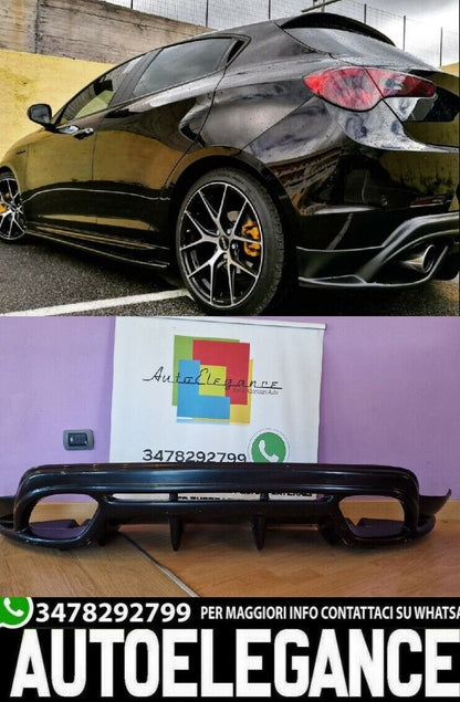 REAR DIFFUSER SUITABLE FOR ALFA ROMEO GIULIETTA GLOSSY BLACK 
