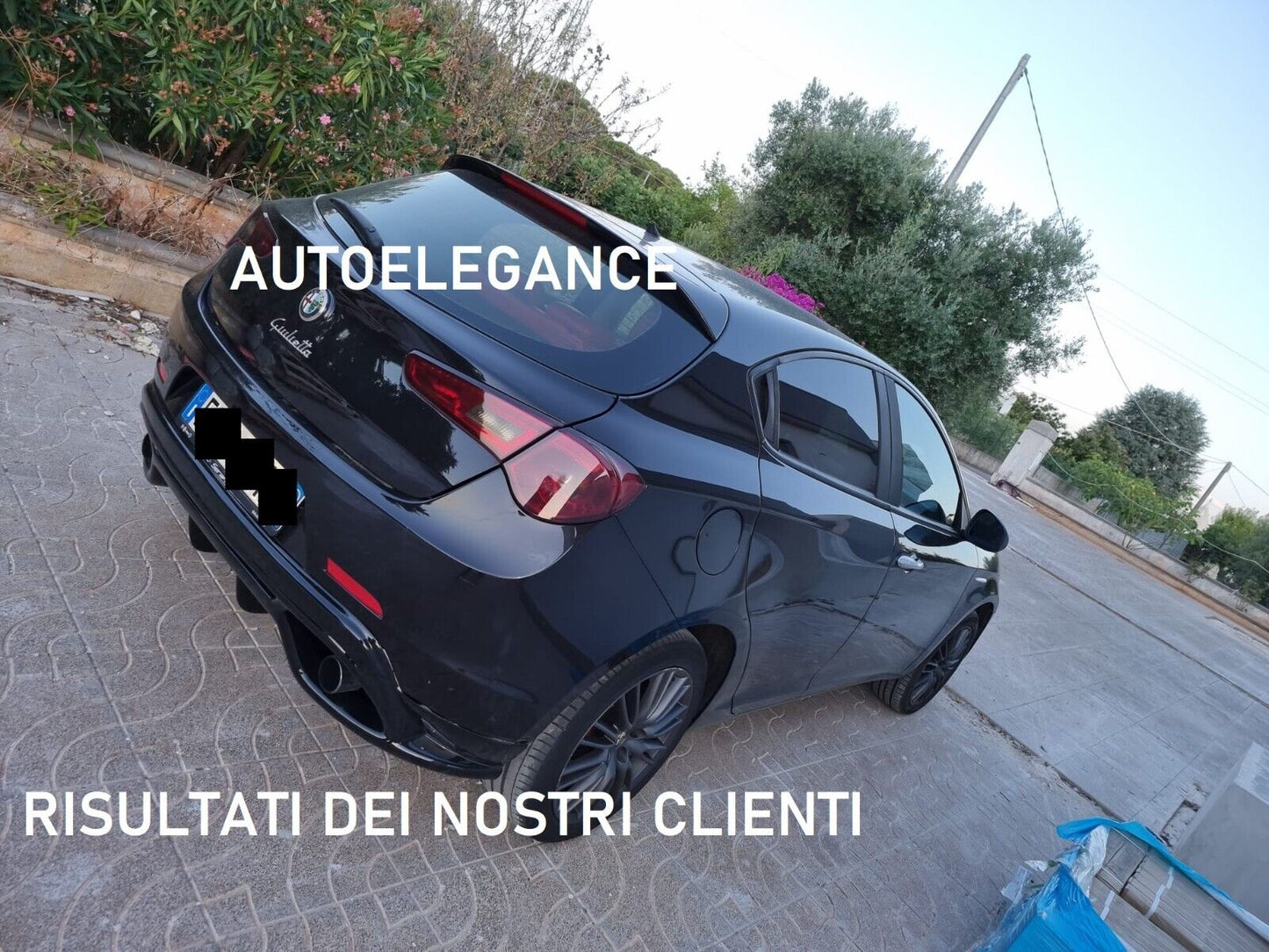 REAR DIFFUSER SUITABLE FOR ALFA ROMEO GIULIETTA GLOSSY BLACK 
