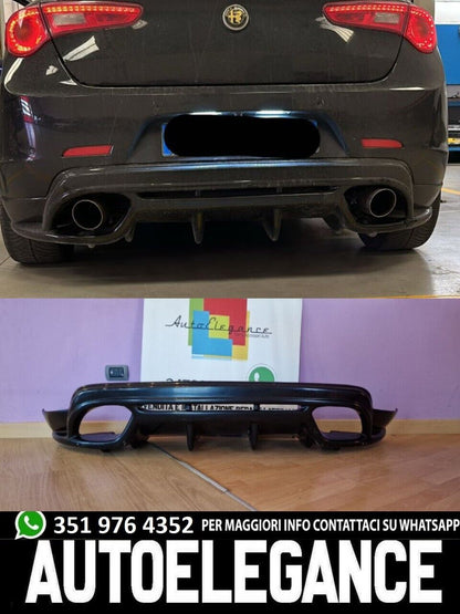 REAR DIFFUSER SUITABLE FOR ALFA ROMEO GIULIETTA GLOSSY BLACK 