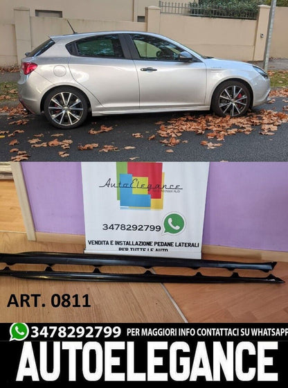 MINIGONNE ABS NERO LUCIDO ADATTO PER ALFA ROMEO GIULIETTA 2010-2020 VELOCE