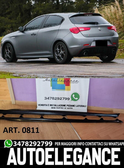 MINIGONNE ABS NERO LUCIDO ADATTO PER ALFA ROMEO GIULIETTA 2010-2020 VELOCE
