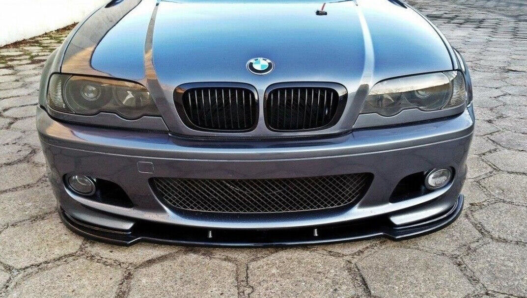 BMW 3 SERIES E46 M3 FRONT BUMPER SPLITTER BLADE ABS GLOSS BLACK .V.