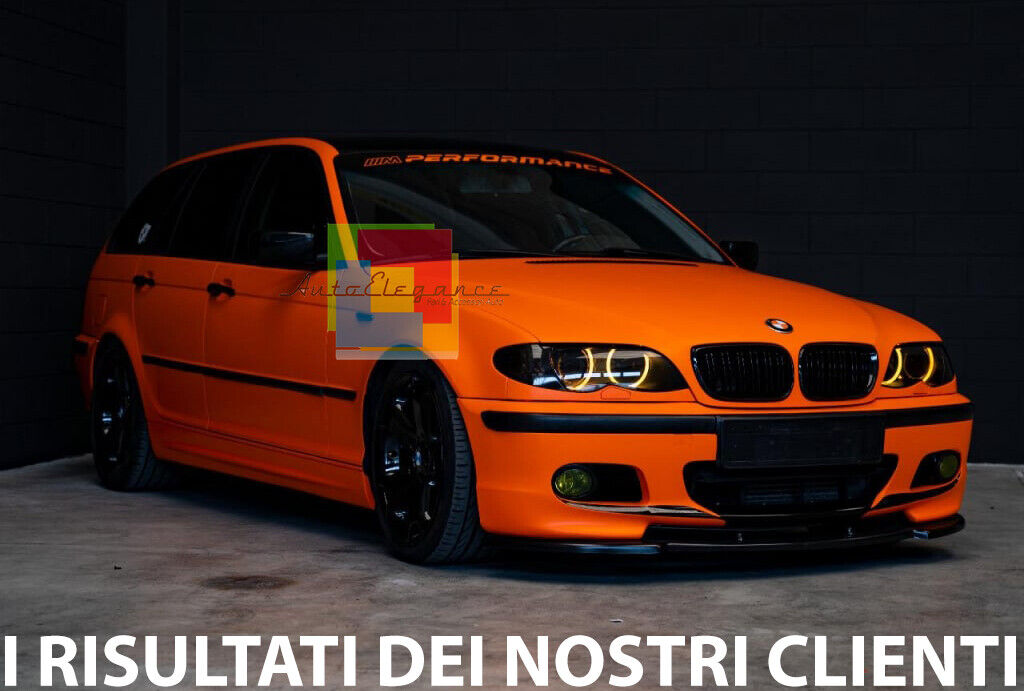 BMW 3 SERIES E46 M3 FRONT BUMPER SPLITTER BLADE ABS GLOSS BLACK .V.