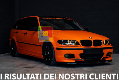 BMW 3 SERIES E46 M3 FRONT BUMPER SPLITTER BLADE ABS GLOSS BLACK .V.