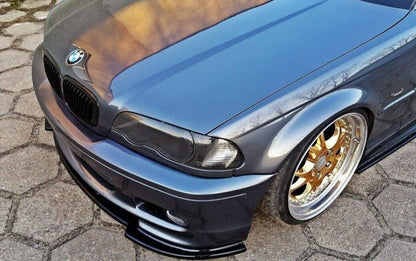 BMW 3 SERIES E46 M3 FRONT BUMPER SPLITTER BLADE ABS GLOSS BLACK .V.