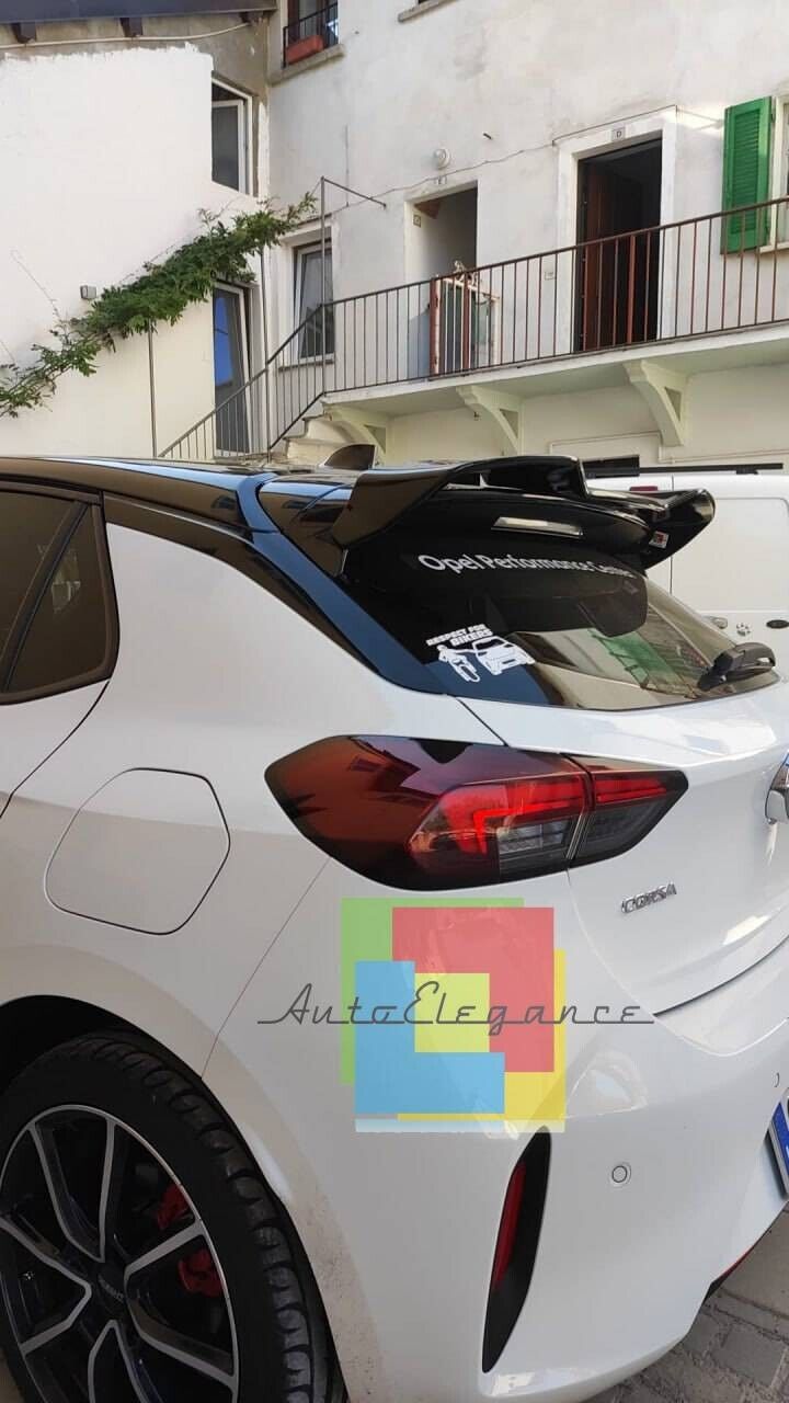 SPOILER SUITABLE FOR OPEL CORSA F 2019+ GLOSSY BLACK