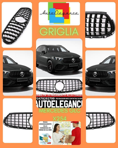 GRIGLIA RADIATORE ADATTA PER MERCEDES-BENZ GLC X254 AMG LOOK DESIGN SPORTIVO
