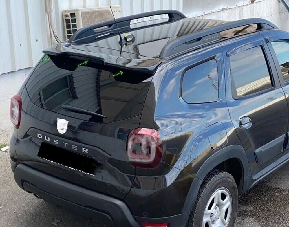 SPOILER TETTO ADATTO PER DACIA DUSTER 2 II 2018+ LOOK SAFARI DESIGN NERO LUCIDO
