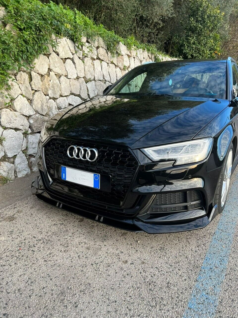 GRIGLIA ADATTA PER AUDI A3 8V 2017-2020 LOOK RS3 LOOK NERO LUCIDA 0033