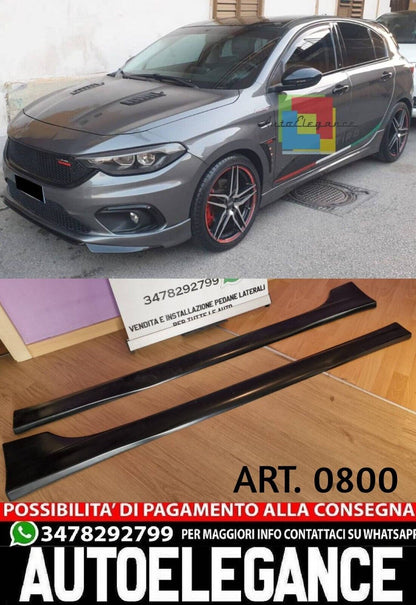 SKIRTS SUITABLE FOR FIAT TIPO HB SW SEDAN 2015+ RAW LOOK SPORT DESIGN