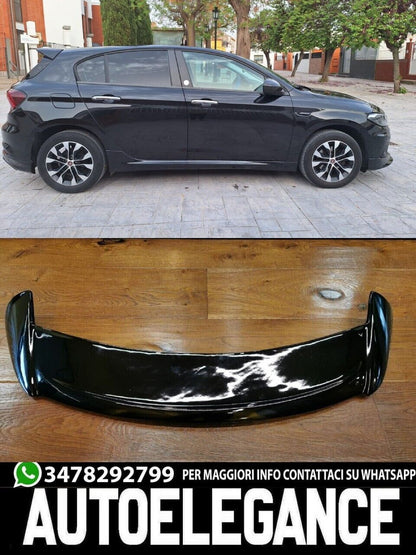ROOF SPOILER SUITABLE FOR FIAT TIPO 2015+ SPORTY SEDAN LOOK GLOSSY BLACK