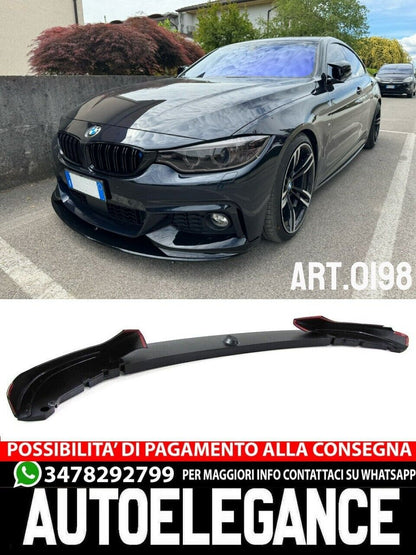 SOTTO PARAURTI ADATTO PER BMW SERIE 4 F32 F33 F36 LOOK M SPORT NERO LUCIDO