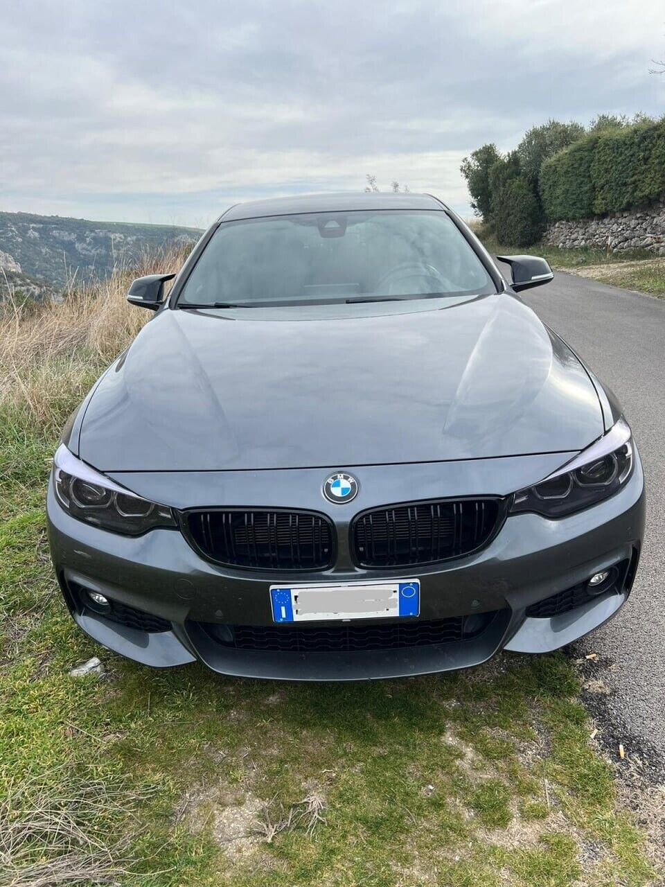 GRIGLIA ADATTA PER BMW SERIE 4 F32 F33 F36 DOPPIA FASCIA LOOK NERO LUCIDO