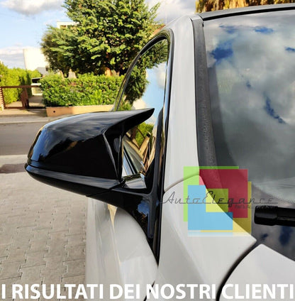 BMW SERIE 3 F30 F31 F34 SPECCHI SOSTITUTIVI CALOTTE SPECCHIETTI NERO  LOOK M