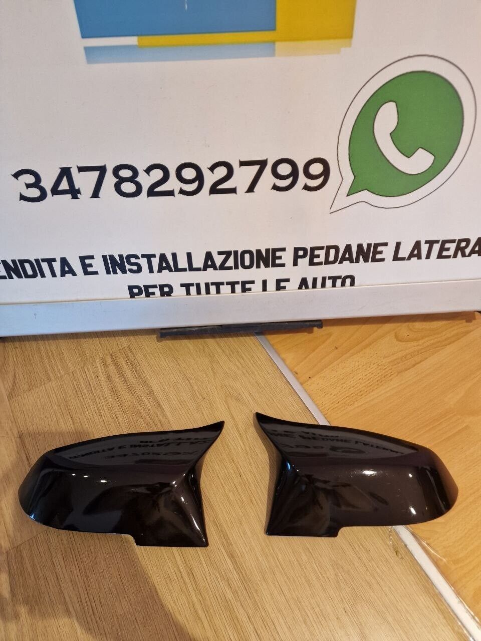BMW SERIE 3 F30 F31 F34 SPECCHI SOSTITUTIVI CALOTTE SPECCHIETTI NERO  LOOK M