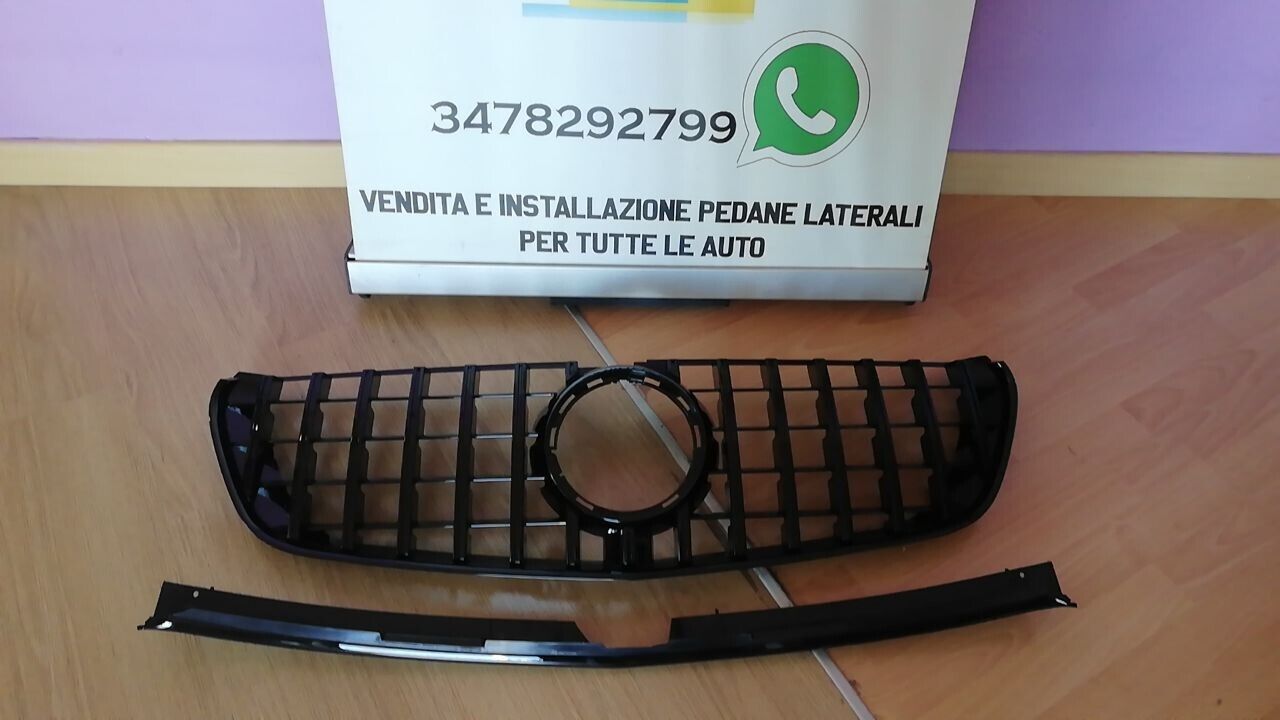✨GRIGLIA ADATTA PER MERCEDES CLASSE V W447 2014-2019 AMG LOOK GT NERO LUCIDO✨