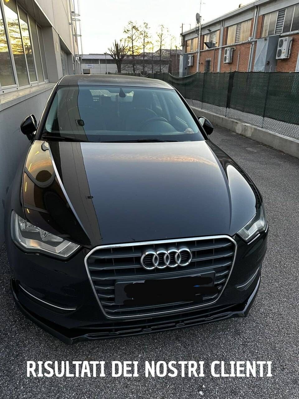 SPLITTER SUITABLE FOR AUDI A3 8V 2012-2016 STANDARD SLINE LOOK GLOSSY BLACK.