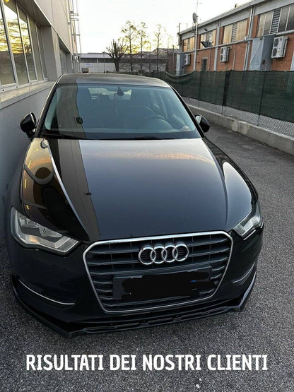 SPLITTER SUITABLE FOR AUDI A3 8V 2012-2016 STANDARD SLINE LOOK GLOSSY BLACK.