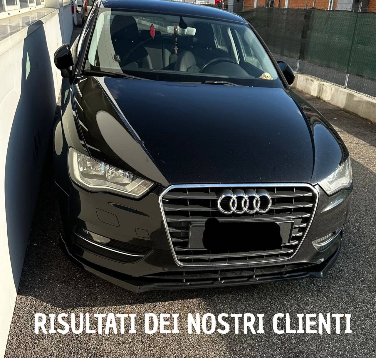 SPLITTER SUITABLE FOR AUDI A3 8V 2012-2016 STANDARD SLINE LOOK GLOSSY BLACK.