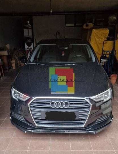 SPLITTER SUITABLE FOR AUDI A3 8V 2012-2016 STANDARD SLINE LOOK GLOSSY BLACK.