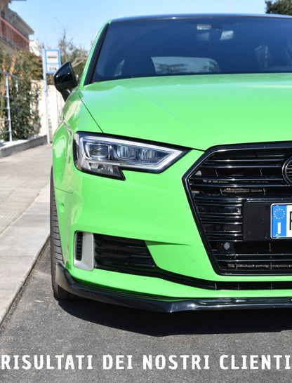 SPLITTER SUITABLE FOR AUDI A3 8V 2012-2016 STANDARD SLINE LOOK GLOSSY BLACK.