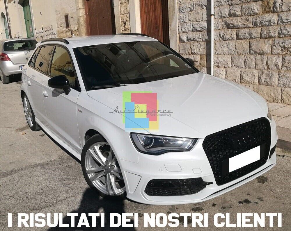 😍MINIGONNE LATERALI PER AUDI A3 8V SPORTBACK IN ABS GREZZO LOOK S3 SLINE😍