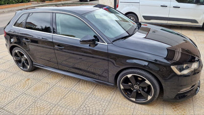 😍MINIGONNE LATERALI PER AUDI A3 8V SPORTBACK IN ABS GREZZO LOOK S3 SLINE😍