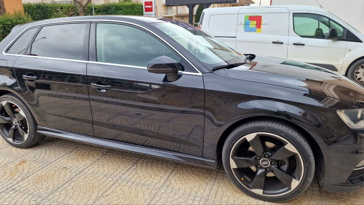 😍MINIGONNE LATERALI PER AUDI A3 8V SPORTBACK IN ABS GREZZO LOOK S3 SLINE😍