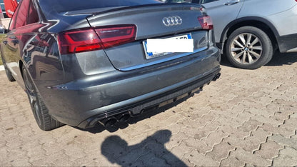 TERMINALI DI SCARICO ADATTO PER AUDI AUDI A6 4G C7 2010-2014 ACCIAIO LOOK S6