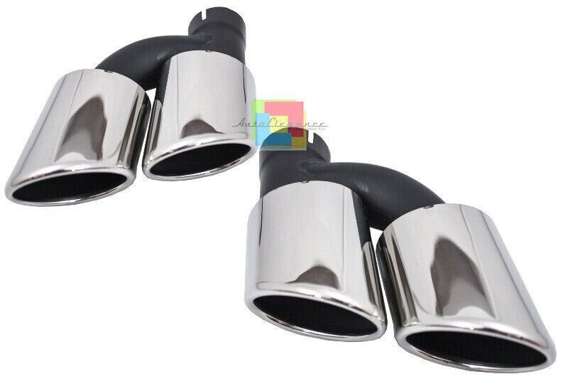 TERMINALI DI SCARICO ADATTO PER AUDI AUDI A6 4G C7 2010-2014 ACCIAIO LOOK S6