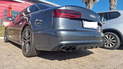 TERMINALI DI SCARICO ADATTO PER AUDI AUDI A6 4G C7 2010-2014 ACCIAIO LOOK S6