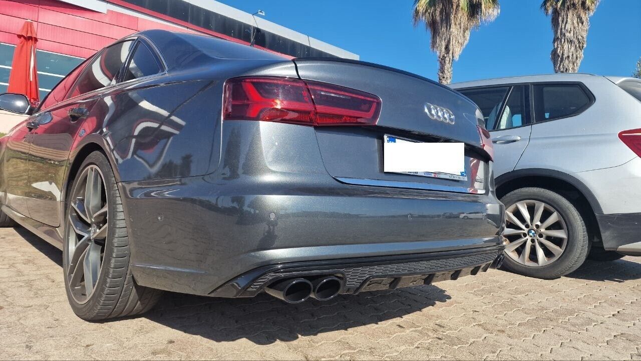 TERMINALI DI SCARICO ADATTO PER AUDI AUDI A6 4G C7 2010-2014 ACCIAIO LOOK S6