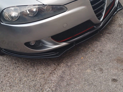 3 PIECE SPLITTER SUITABLE FOR ALFA ROMEO 147 GLOSSY BLACK LOOK SPORTY DESIGN