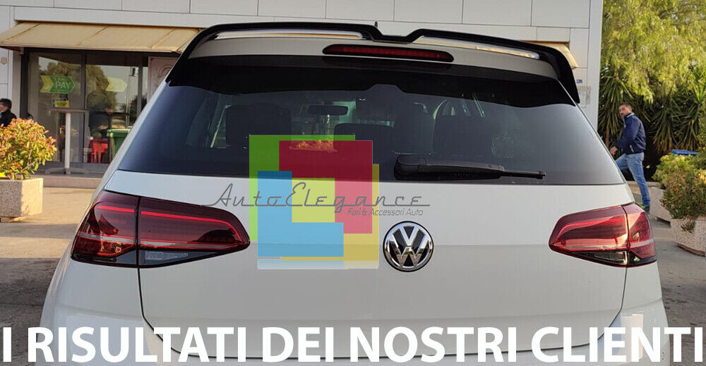 SPOILER TETTO ADATTO PER VW GOLF 7 VII 2012-2019 LOOK RLINE NERO LUCIDO ABS