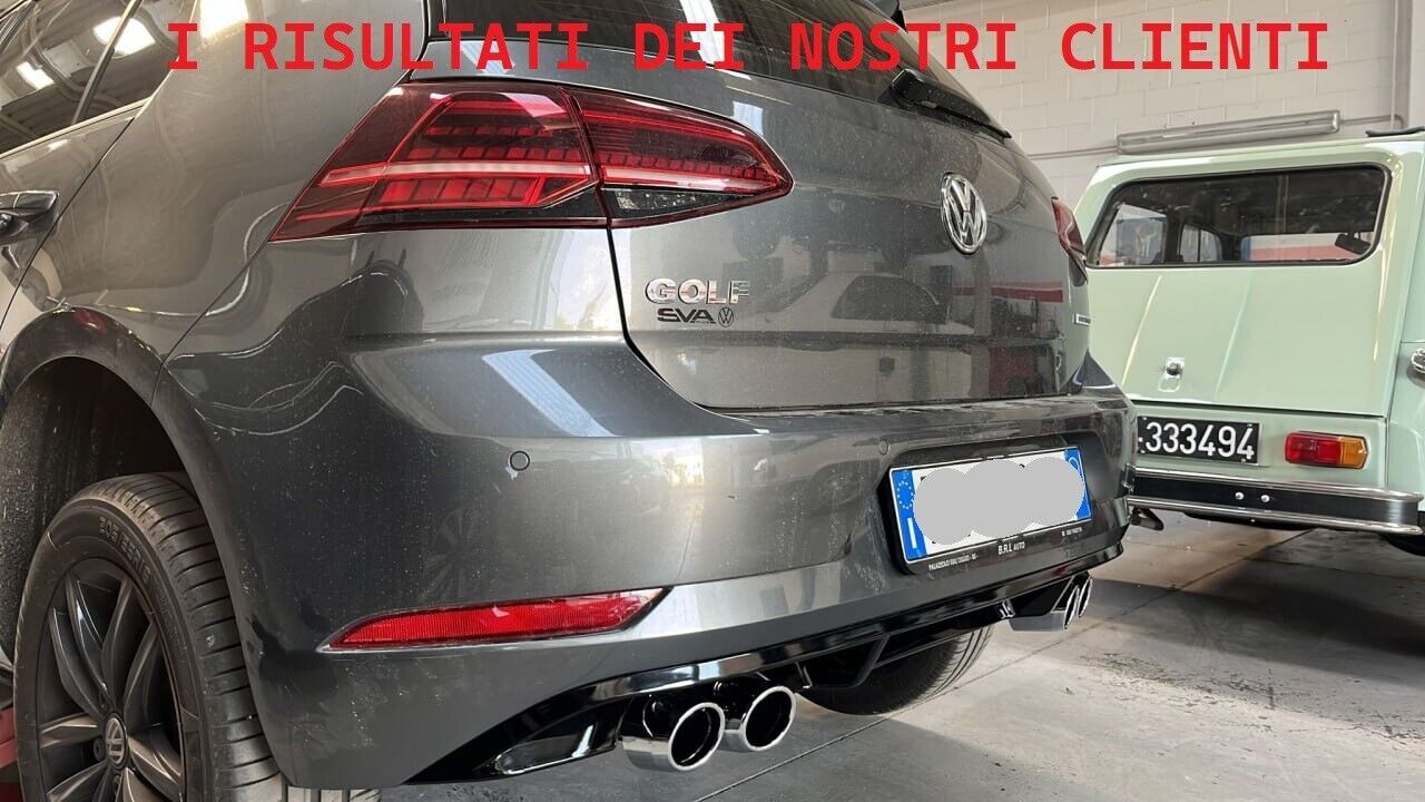 DIFFUSORE ADATTO PER VW GOLF 7.5 LOOK RLINE TERMINALI 2+2 (LISCIO)