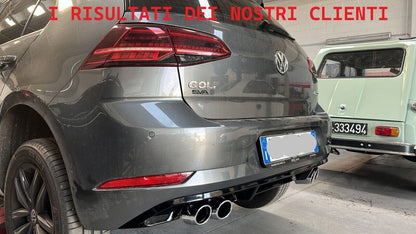 DIFFUSORE ADATTO PER VW GOLF 7.5 LOOK RLINE TERMINALI 2+2 (LISCIO)